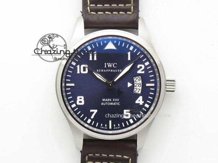 MIROTIME 0216 Pilot Chrono SS IW387808 CF3 ZF 1:1 Best Edition On Brown Leather Strap A Soft 7328